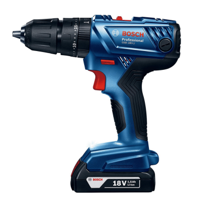 สว่านกระแทรกไร้สาย BOSCH GSB 180 Li แบตเตอรี่ 2 ก้อน