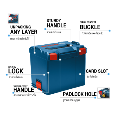 กล่องเก็บเครื่องมือ BOSCH รุ่น L-BOXX 374