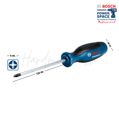 ไขควงปากแฉก Pozidriv 125 มม. BOSCH รุ่น PZ 2x125