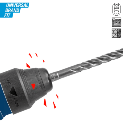 BOSCH SDS Plus-1 (S3) Rotary Hammer Drill Bits, 4–25 mm