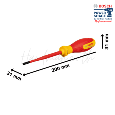 ไขควงปากแบนกันไฟ VDE 100 มม. BOSCH รุ่น SL 4.5x100