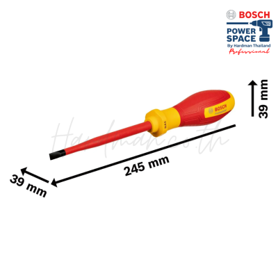 ไขควงปากแบนกันไฟ VDE 125 มม. BOSCH รุ่น SL 6.5x125