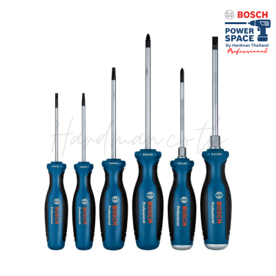 ชุดไขควง 6 ชิ้น BOSCH ประกอบไปด้วย PH / PZ / SL / TX (ไขควงปากแฉก ไขควงปากแบน ไขควงหัวท๊อก)