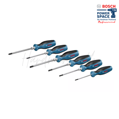 ชุดไขควงปากแฉกเเละปากแบน 6 ชิ้น BOSCH SL/PH