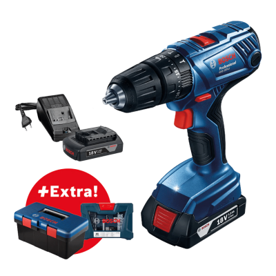 สว่านกระแทรกไร้สาย Bosch GSB 180 LI Tool Box PRO 