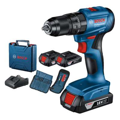 สว่านกระแทรกไร้สาย แบตเตอรี่ 2 ก้อน BOSCH GSB 185 LI