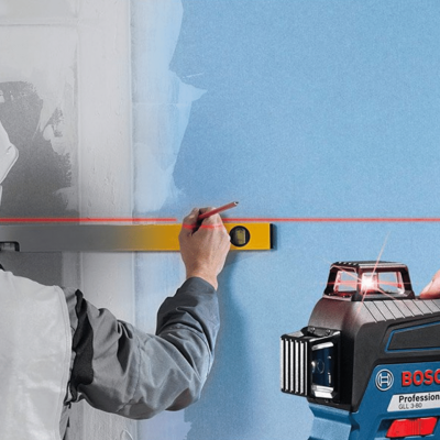 เครื่องวัดระดับเลเซอร์ BOSCH รุ่น GLL 3-80 + BT 150 เครื่องวัดระดับเลเซอร์ BOSCH รุ่น GLL 3-80 + BT 150