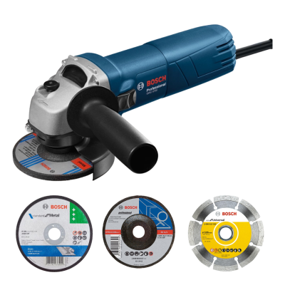 เครื่องเจียรไฟฟ้า 4นิ้ว GWS 060 BOSCH พร้อม ชุดแผ่นตัด ขัด เจียร เหล็ก จาก BOSCH เครื่องเจียรไฟฟ้า 4นิ้ว GWS 060 BOSCH พร้อม ชุดแผ่นตัด ขัด เจียร เหล็ก จาก BOSCH