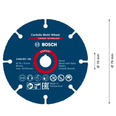 ใบตัดอเนกประสงค์ 3 นิ้ว BOSCH EXPERT CARBIDE 2608901196 ใบตัดอเนกประสงค์ 3 นิ้ว BOSCH EXPERT CARBIDE 2608901196