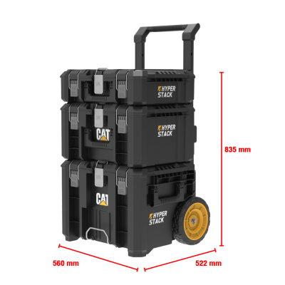 CAT DA41005 PLASTIC TOOL STORAGE BOX WITH WHEELS 3PCS