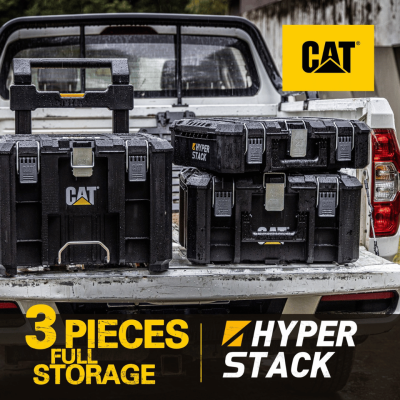 CAT DA41005 PLASTIC TOOL STORAGE BOX WITH WHEELS 3PCS