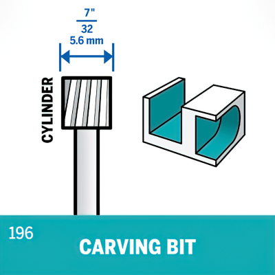 ดอกเเกะสลักความเร็วสูง 5.6 mm DREMEL รุ่น 196