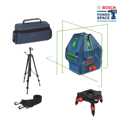 เลเซอร์กำหนดแนวเส้นแสงเขียว 5 เส้น BOSCH รุ่น GLL 50-15 G