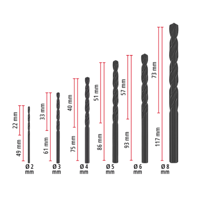 ชุดดอกสว่านเจาะเหล็ก 6 ชิ้น 