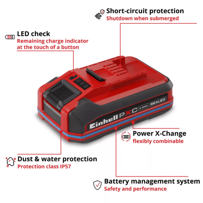 EINHELL 18V 4.0 Ah SEALED Power X-Change Plus Battery (4511682)