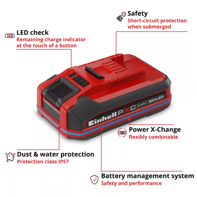 แบตเตอรี่ 18V 3.0 Ah SEALED Power X-Change Plus EINHELL