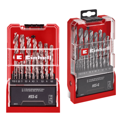 Einhell 19‑pc Metal Drill Bit Set HSS‑G