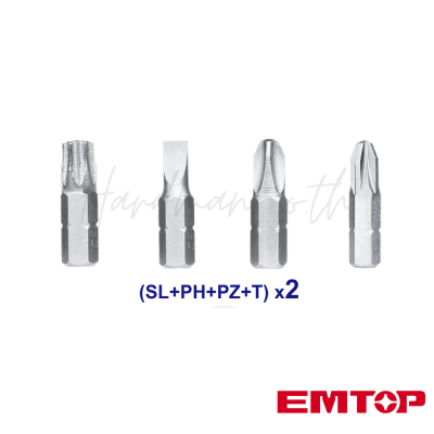 ชุดดอกสว่านและดอกไขควง EMTOP รุ่น ECBDB1901