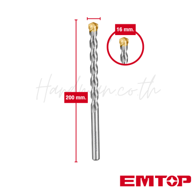 EMTOP ECDB021620 16x200 mm Concrete Drill Bit