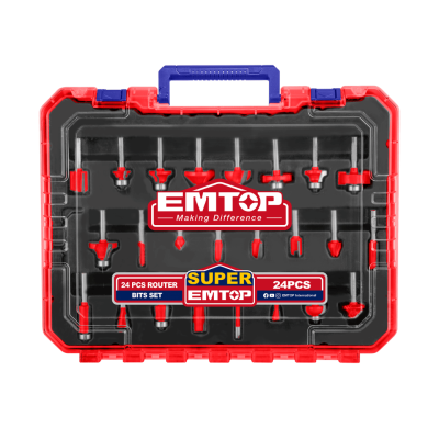 EMTOP ERRT24062 24-Piece Router Bit Set