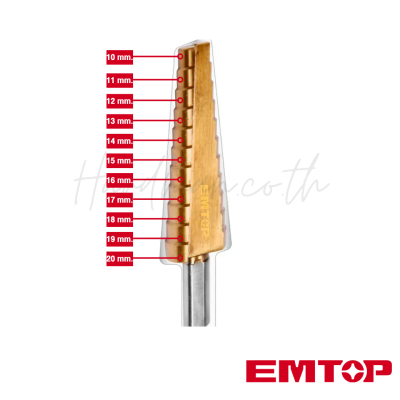 EMTOP 10-20mm Step Drill Bit Model ESDL102033