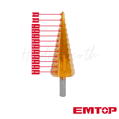 EMTOP 6-38mm Step Drill Bit Model ESDL63803