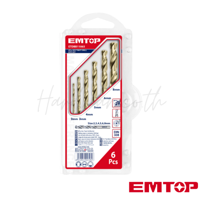 EMTOP HSS Drill Bit Set Model ETDBB11065