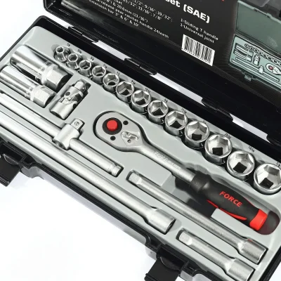 ชุดลูกบล็อก 6 เหลี่ยม 3/8" 21PS นิ้ว FORCE รุ่น 3212