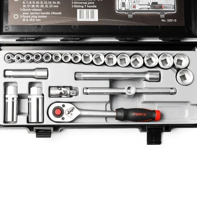 ชุดลูกบล็อก 6เหลี่ยม 3/8" 24ชิ้น FORCE รุ่น 3251-5
