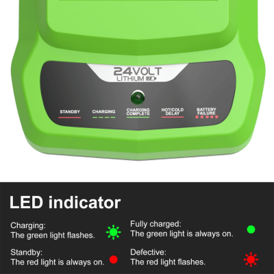 GREENWORKS G24C 24V Fast Charger
