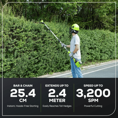 GREENWORKS G40PSH 2IN1 Pole Saw & Hedge Trimmer