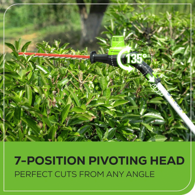 GREENWORKS G40PSH 2IN1 Pole Saw & Hedge Trimmer