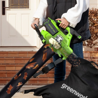 GREENWORKS GD40BVII Cordless Leaf Blower & Vacuum