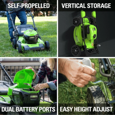 GREENWORKS GD40LM46HP 18-Inch Cordless Lawn Mower