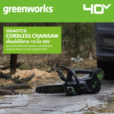 GREENWORKS GD40TCS 10-Inch Cordless Chainsaw