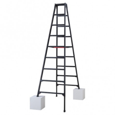 9-step aluminum ladder, HASEGAWA model RYZB-27a (black)