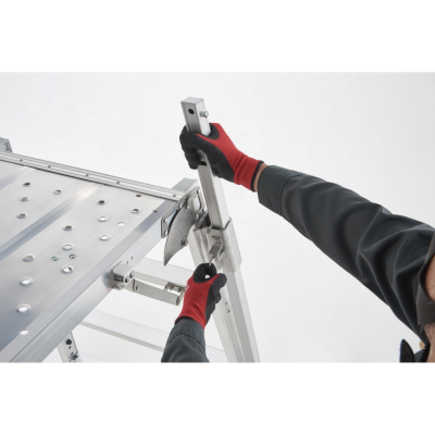 บันไดนั่งร้าน อะลูมิเนียม 4 ขั้น HASEGAWA รุ่น DUK-1516T (พร้อมราวจับ)