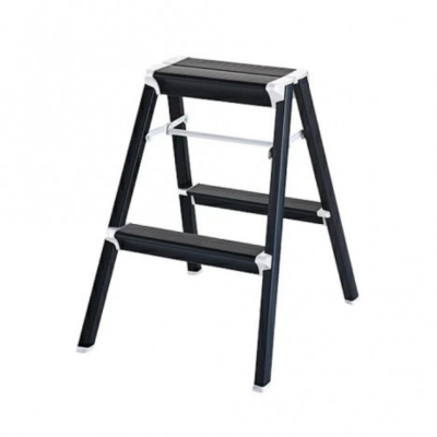 บันไดอะลูมิเนียม เก้าอี้สตูล 2 ขั้น HASEGAWA รุ่น SK2.0-06BK (สีดำ)