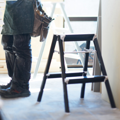 บันไดอะลูมิเนียม เก้าอี้สตูล 2 ขั้น HASEGAWA รุ่น SK2.0-06BK (สีดำ)