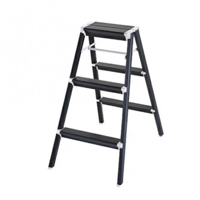 บันไดอะลูมิเนียม เก้าอี้สตูล 3 ขั้น HASEGAWA รุ่น SK2.0-08BK (สีดำ)