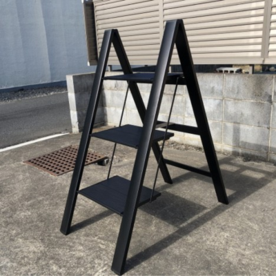 Aluminum folding ladder, 3 steps, HASEGAWA model SJ-3d.