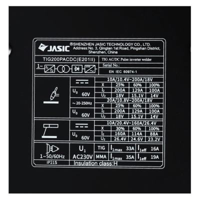 เครื่องเชื่อม TIG / MMA  JASIC รุ่น TIG200PACDC