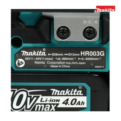 Cordless rotary drill 40V MAKITA model HR003GZ