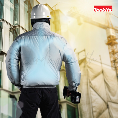เสื้อพัดลมไร้สาย 12/18V Size XL MAKITA รุ่น DFJ405ZXL กันแสงรังสี UV และ IR (ตัวเปล่า)