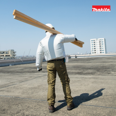 เสื้อพัดลมไร้สาย 12/18V Size XL MAKITA รุ่น DFJ405ZXL กันแสงรังสี UV และ IR (ตัวเปล่า)