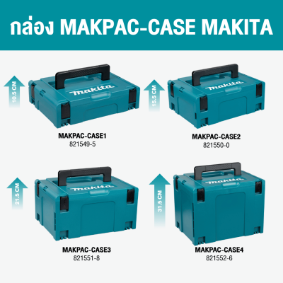 Makita Tool Box, Height 31.5 cm, Model MAKPAC Case4