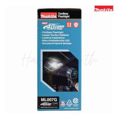 ไฟฉายไร้สาย LED แบบพกพา 40V MAKITA รุ่น ML007G (เครื่องเปล่า)