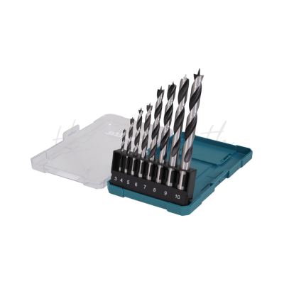 Makita D-77257 Wood Brad Point Drill Bit Set, 3-10mm (8 Pcs)