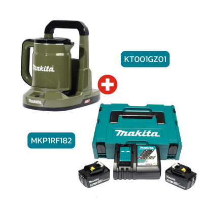 กาต้มน้ำร้อนไร้สาย  40 V MAKITA รุ่น KT001GZ01 สี Olive