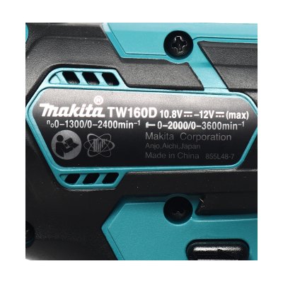MAKITA TW160DZ 12Vmax Cordless Impact Wrench 3/8" 160 N·m